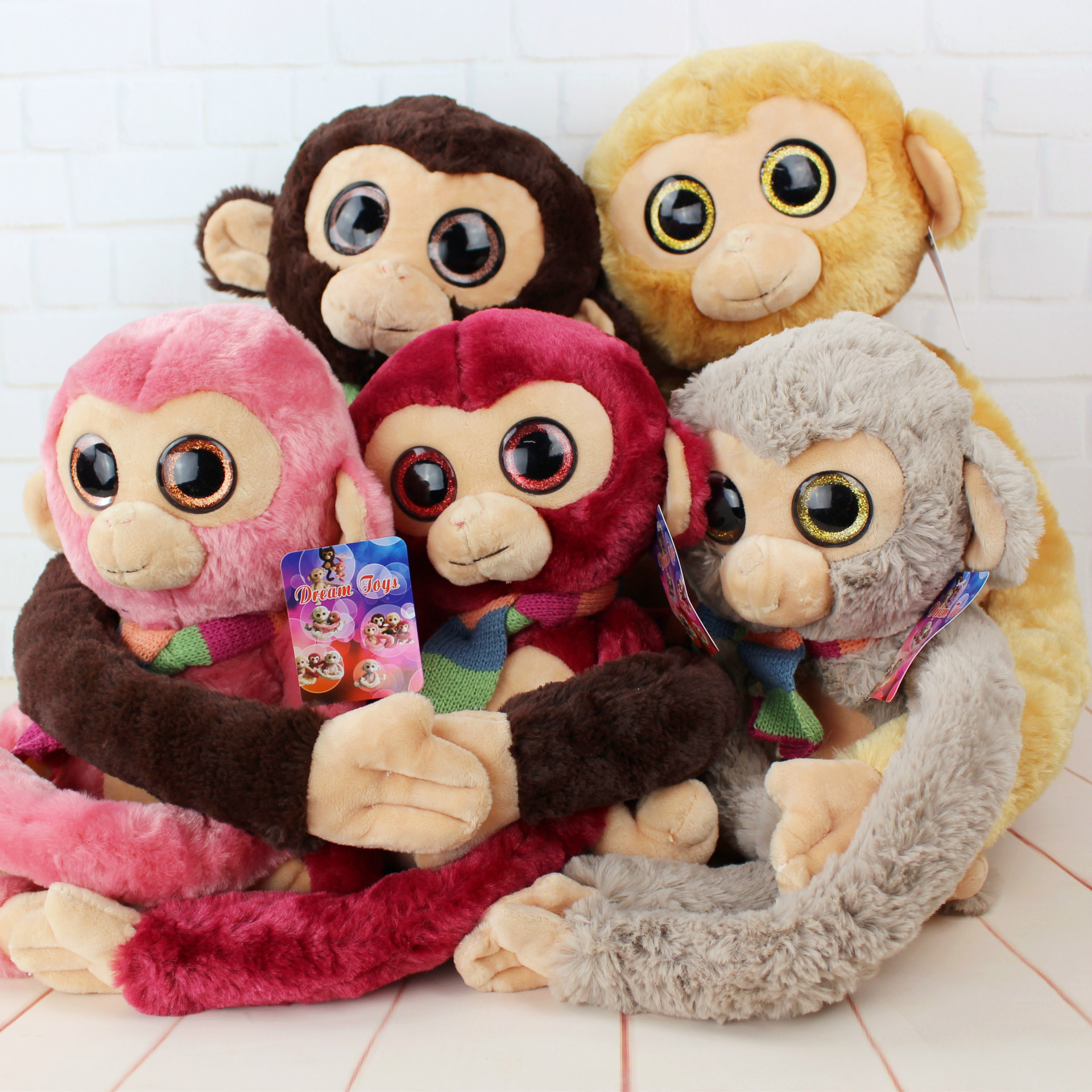 厂销 大眼猴长臂猴子毛绒玩具猴年吉祥物公仔圣诞礼物年会礼物