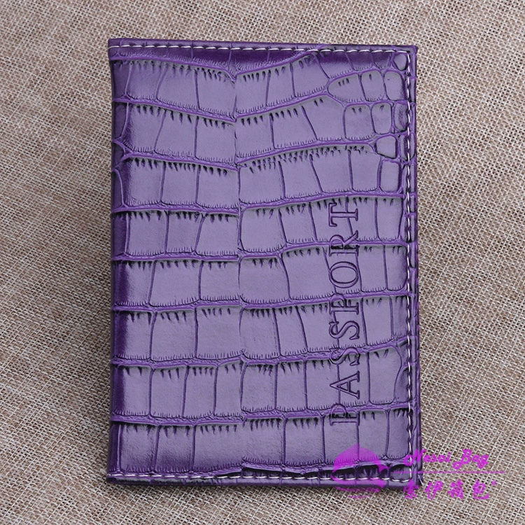 Passport case, polyurethane crocodile print, protective passport cover, 11 colors, 14.2×9.8×0.5 cm