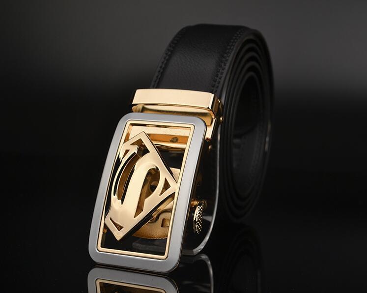 Cinto de pele para homem com fivela automática estilo moda_voghion.com