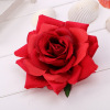 Cross -border manufacturer 12cm rolled rose flowers DIY headwear flower wall hat flower wedding handmade cloth flower simulation flower head