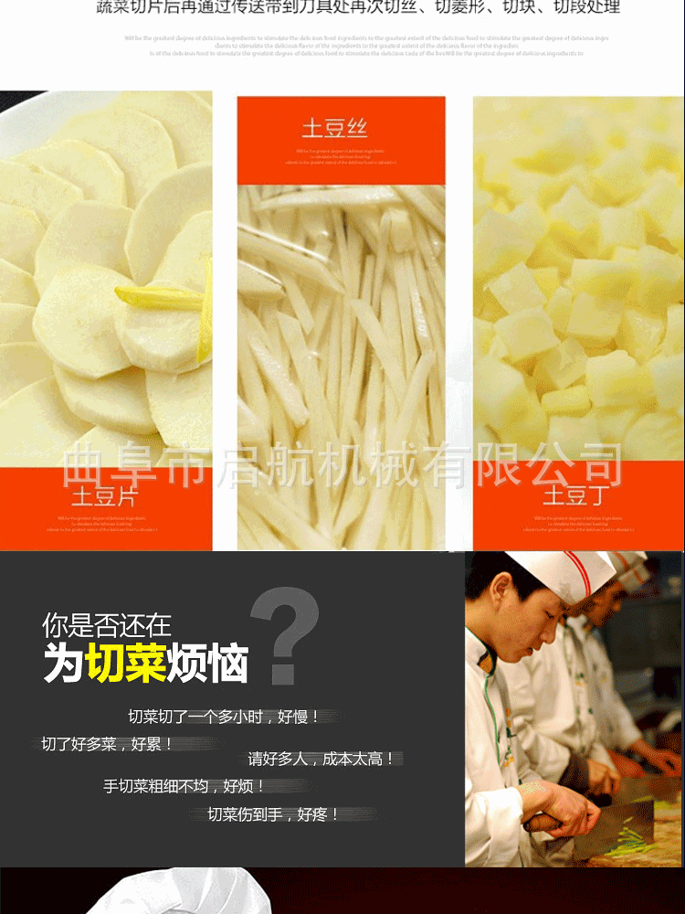切土豆丝不锈钢切菜机 本溪 全自动各种形状切菜机