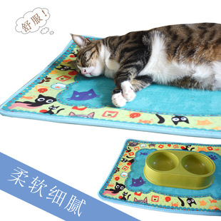 Bannuo New Crystal Velvet Cat Blanket Foreign Trade Dog Kennel Cat Kennel Pet Supplies Autumn and Winter Pet Mat Mat Placemat
