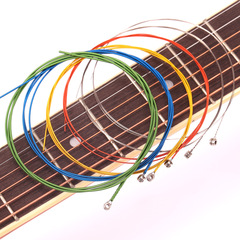 A407C Alice Folk Guitar Strings Wooden Guitar Strings Color String Set 6 Rust-proof Strings Guitar Accessories Line