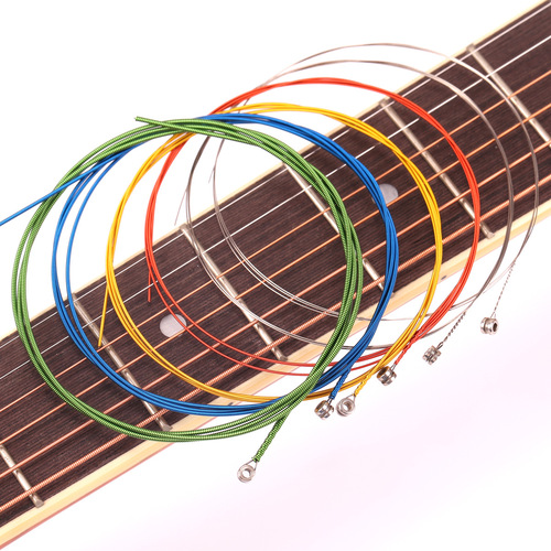 A407C Alice Folk Guitar Strings Wooden Guitar Strings Color String Set 6 Rust-proof Strings Guitar Accessories Line
