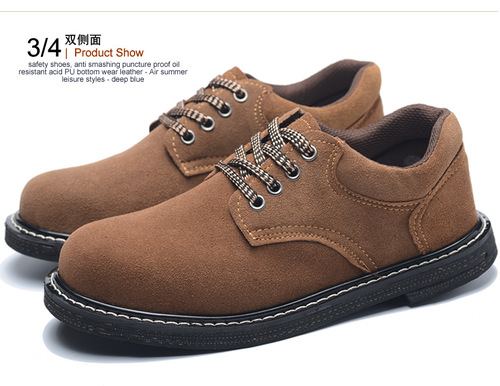Labor protection shoes with heat-resistant, low-top tire soles—manufacturer and wholesaler of cowhide models that are oil-resistant, low-cut, and provide protection against impacts and punctures.