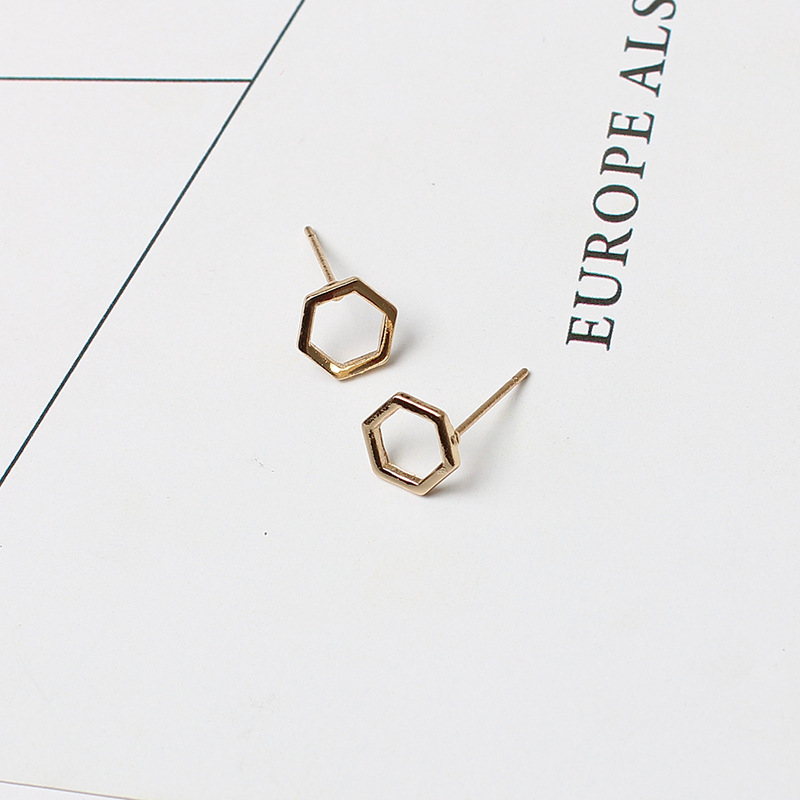 Fashion Hexagonal Geometric Copper Earrings display picture 8