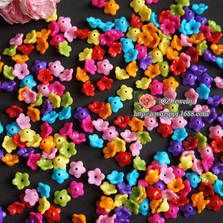 Solid color acrylic small flower holders, plastic flower hair clips, headwear accessories, diy handcrafted ornaments, pearl-proof flower holders wholesale detail image 3
