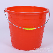 新款热销 红色塑料桶圆形大水桶 居家实用多功能提水式储水桶批发