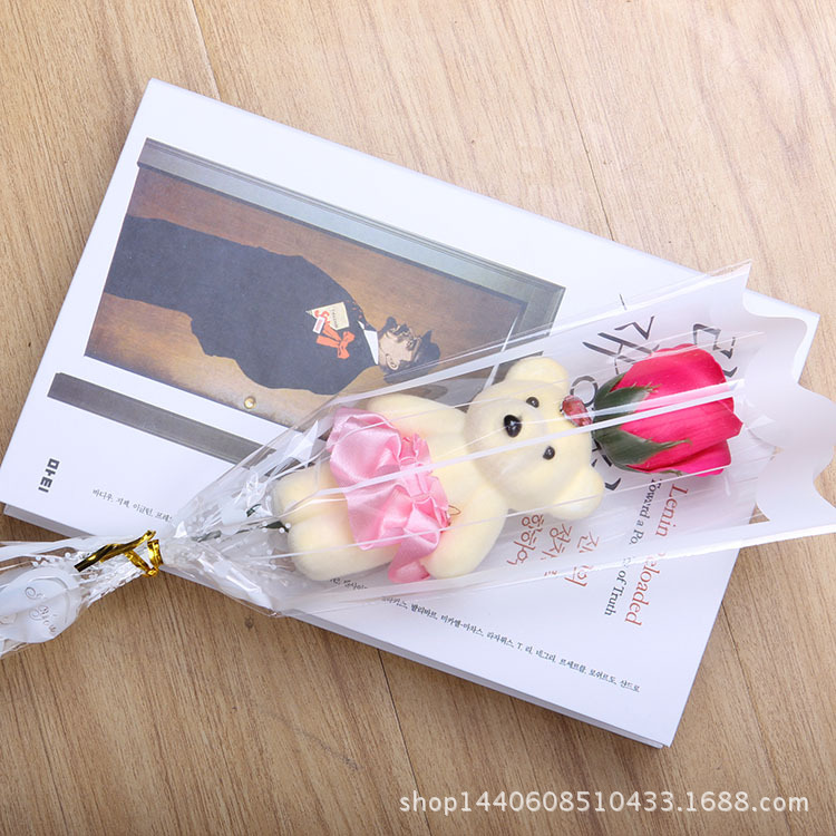 单支+小熊 玫红