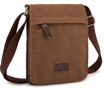 2019休閑街頭小跨包 斜跨單肩男士包 帆布包包 廣州廠家壹件代發