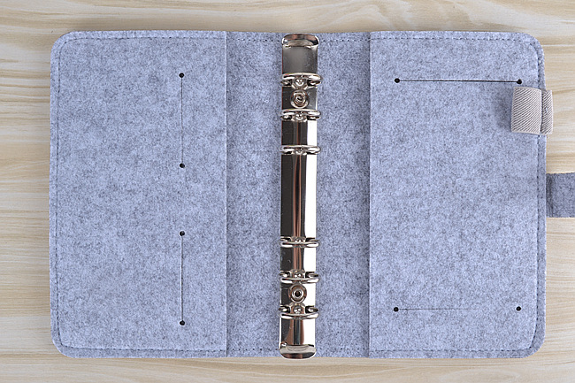 Japanese Style Simple Felt Binder Notebook Standard 6 Hole Case Band Hand Account Diary A5A67 Notepad