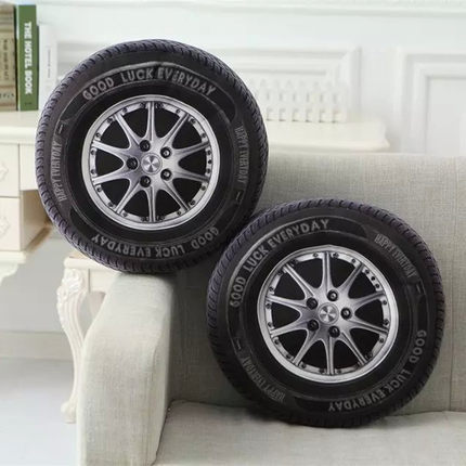 Personalized Creative 3D Simulated Car Tire Wheel Cushion Car Home Throw Pillow Irregular Pillow Customization