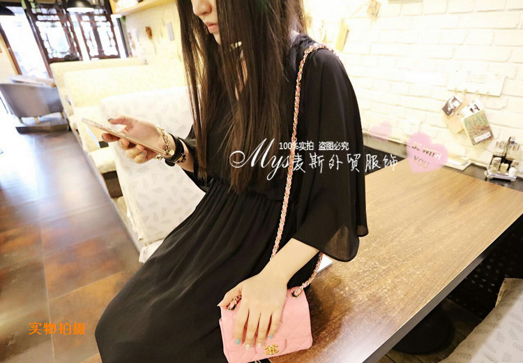 【女神連衣裙OP】韓版*超垂墜感~超長裙飛袖設計