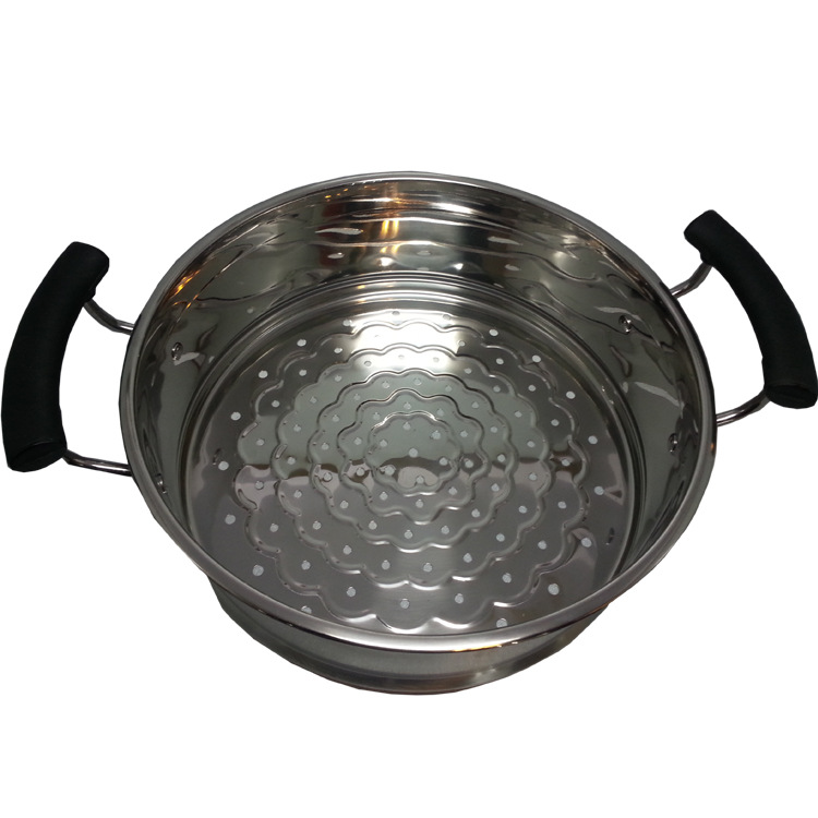 Manufacturer's stainless steel steamer with a double bottom, Korean-style two-layer steamer, steamer cage, household multi-functional export steamer detail image 19