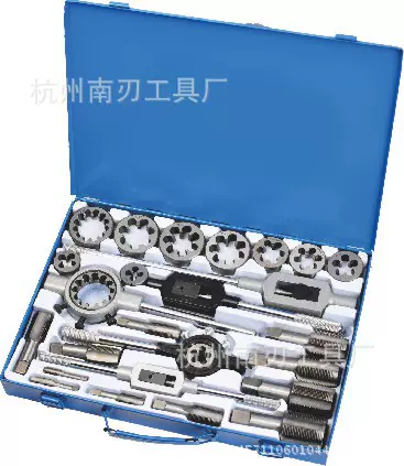厂家直销 船舶修复热销款 27件套丝锥板牙组套 铁盒-R4