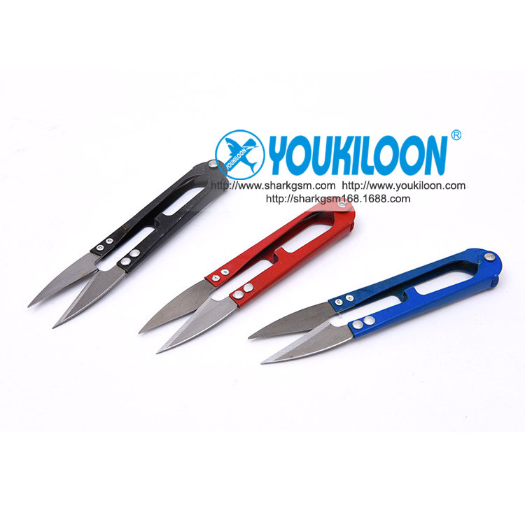 修线剪刀纱线剪刀十字绣工具U型剪刀彩色纱剪线头弹簧小剪刀