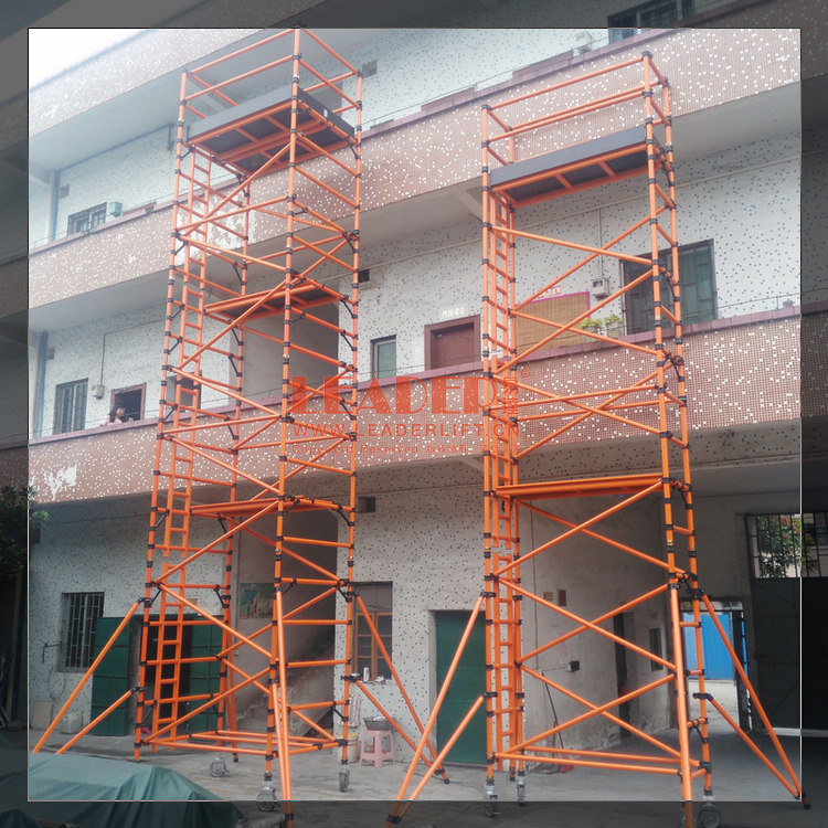 供应绝缘工作爬梯架 电力电气工程作业绝缘爬梯移动脚手架