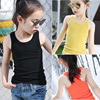 Summer colored summer clothing, children's fashionable spring top with cups, Korean style, round collar, suitable for teen