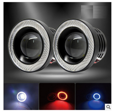 automobile led lens 30W Fog lamp COB Angel eye Fog lamp refit fisheye Bovine Fog lamp Running Lights 2.5 inch