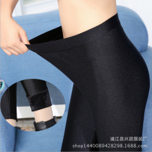 冬季不勾丝锦纶打底裤女 超柔加绒光泽裤 高腰修身大码加厚保暖裤
