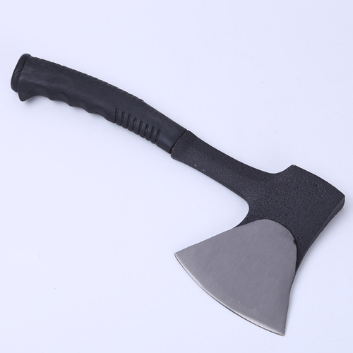 One-piece camping ax, plastic-coated non-shaking hand ax, outdoor self-rescue camping hand ax, ax