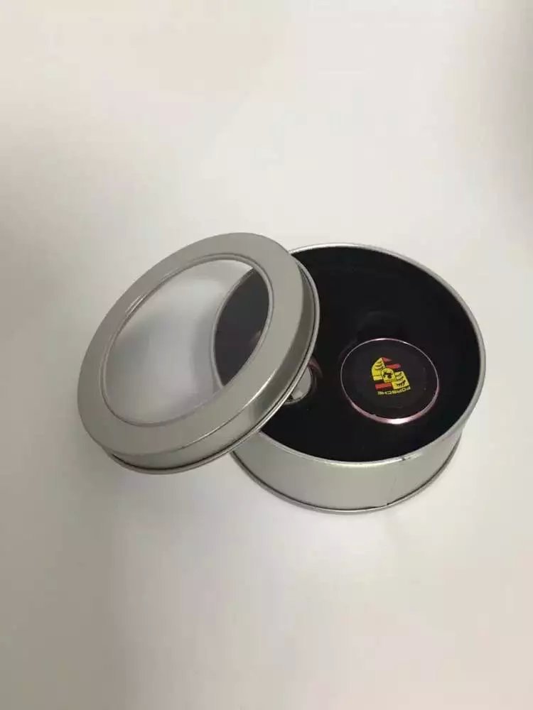 手机支架包装盒  铁盒包装 大圆 精品 内衬EVA植绒