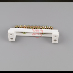10-hole copper terminal block, high bridge type, zero ground terminal block, terminal, copper wiring bar, copper bar, 10 positions