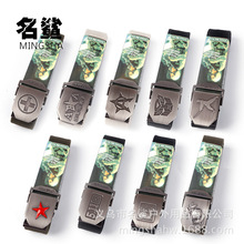 自动扣男士户外腰带海豹突击队帆布腰带休闲运动编织腰带厂家