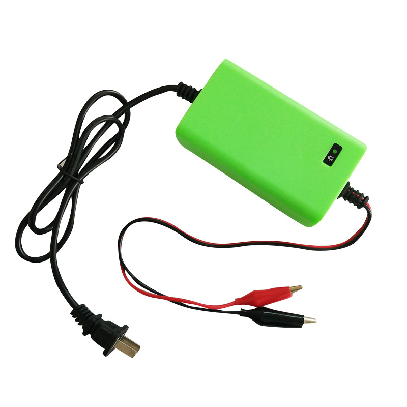 农用喷雾器充电器12V1A干躁器铅酸蓄电池充电器智能三段式充电器