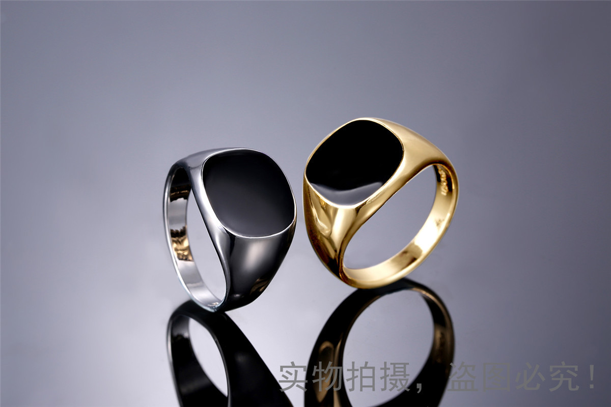 Copper Material Fashion Simple Men's Ring