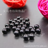 Factory direct selling black plastic beads PS plastic beads black small hole beads 4-14mm beaded material