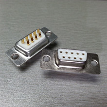 新品db connector  热买VGA 9孔插头 d-sub(RS232)串口镀金连接器