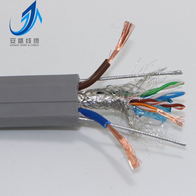 Wholesale Network Power Supply Elevator Integrated Cable Shielded Cat5E Network Cable Elevator Cable Cat5E Gigabit Twisted Pair Cable