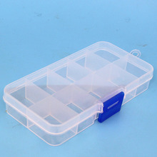 10格透明塑料首飾配件收納盒小零件盒 電子元件盒小螺絲收納盒