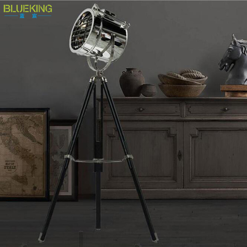 European style Simplicity Searchlight tripod Floor lamp a living room Simplicity Bedroom lights Creative Restaurant Floor Lamps