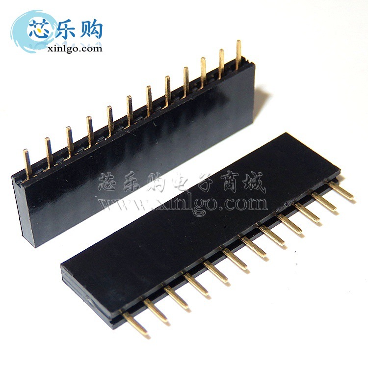 排母 1*12P 1X12P 2.54MM间距 镀金 直针 单排排母 插座 [全新]