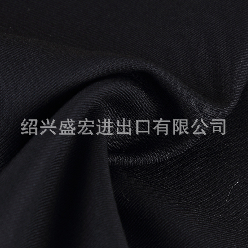 现货供应 高密斜 TR活性染色 涤粘仿毛面料  特勤半袖 细斜纹哔叽