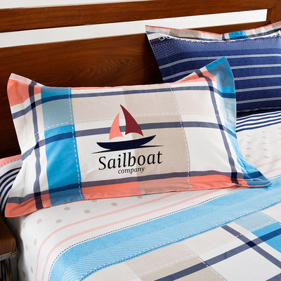 全棉磨毛枕头套一对加厚单人枕套100%纯棉枕芯套48x74cm厂家直销