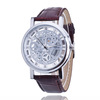 Double-sided swiss watch suitable for men and women, quartz watch strap for leisure, Korean style