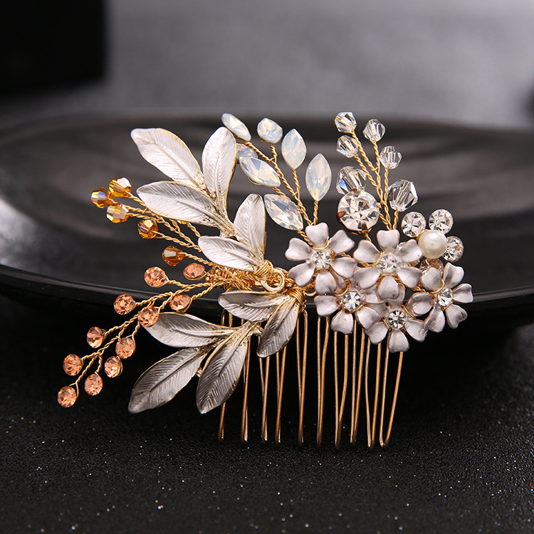 Hairpin hair clip hair accessories for women European style hairdresser water diamond bead headdress wedding accessories 