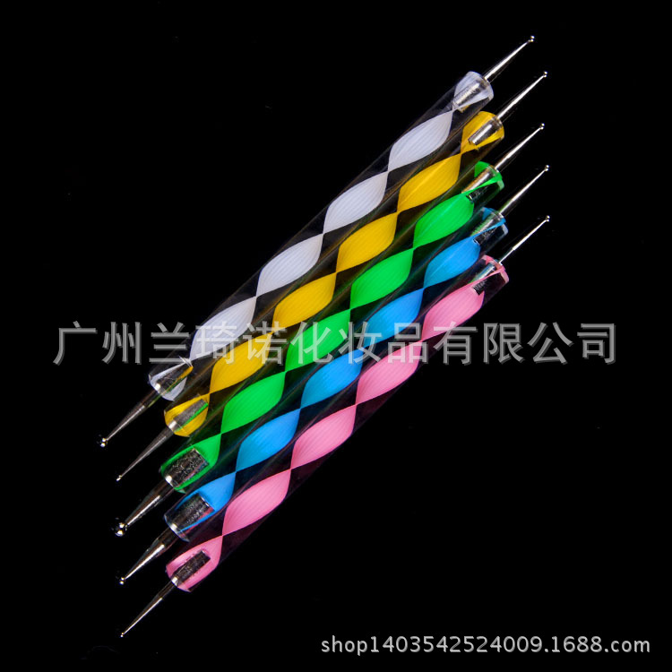 Nail art supplies tool set 5 points drill pen spiral rod point flower needle five spiral point drill needle