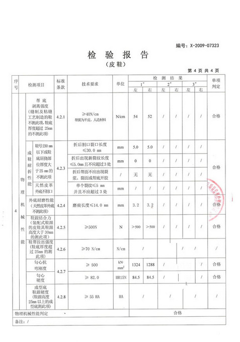 鞋子检验报告_副本