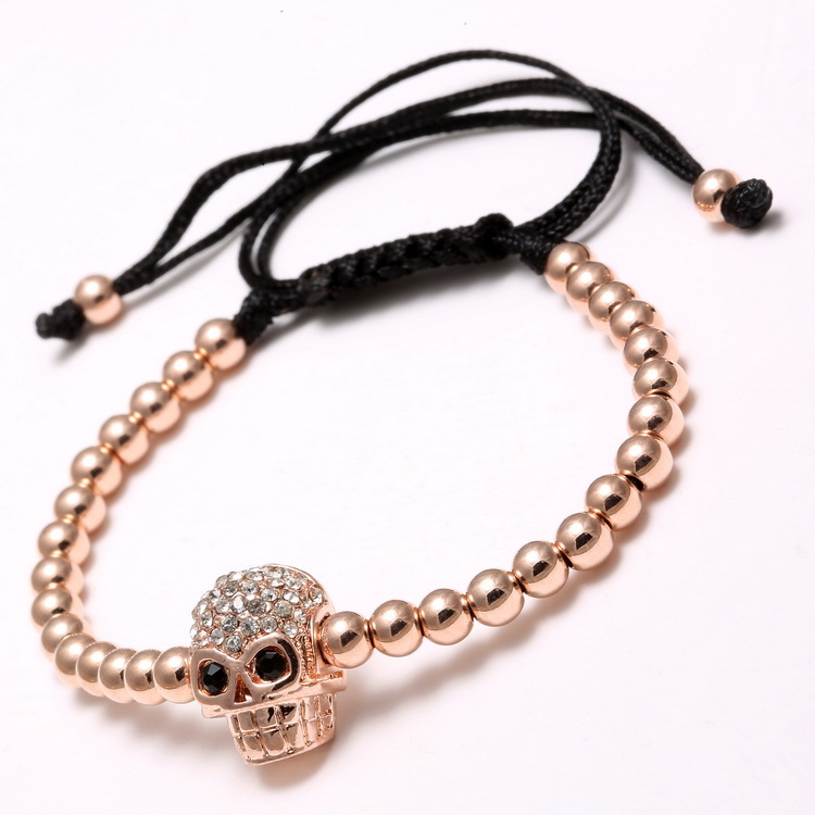 Fashion Skull Copper Plating Zircon Bracelets 1 Piece