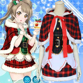 现货cosplay动漫服装女仆圣诞装 love live南小鸟圣诞觉醒打歌服