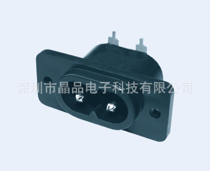 厂家供应AC电源插座 AC005B插座 电源适配器两弯脚 两孔插座