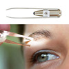 Foreign trade explosion with LED lamp light arrow tattoos eyebrows stainless steel eyebrow trimming tool clip eye eyebrow clip makeup tool