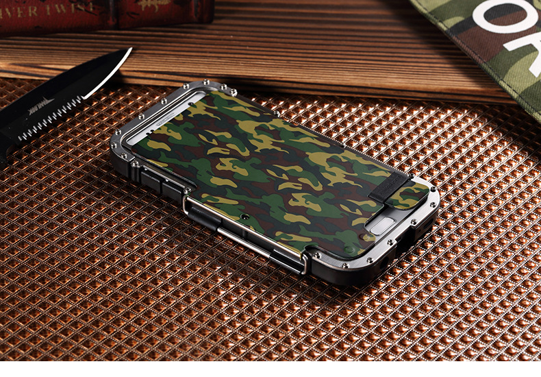 Armor King Iron Man Luxury Shockproof Stainless Steel Aluminum Metal Flip Case Cover for Samsung Galaxy S7 G9300