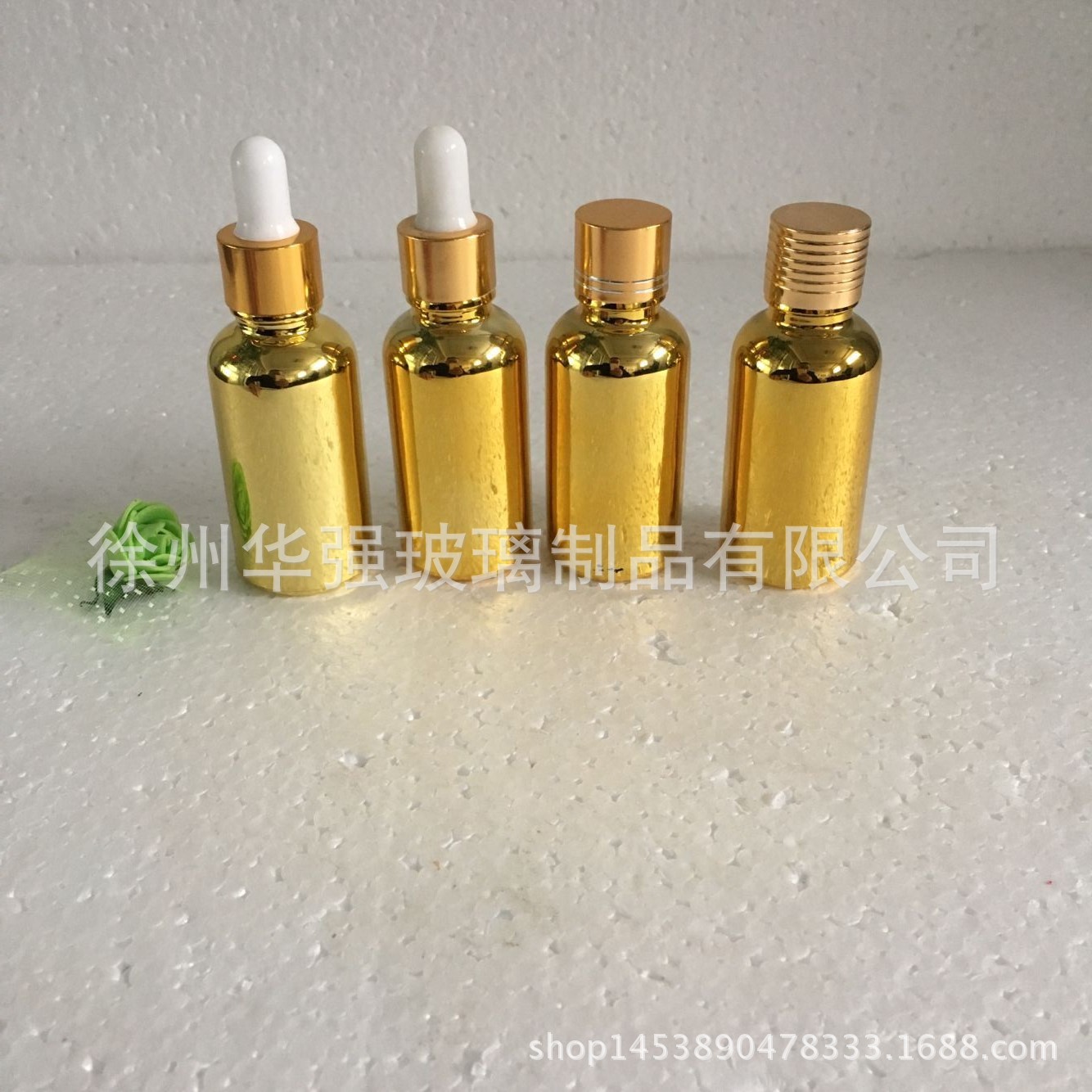 厂家批发10ml~100ml喷雾化妆品乳液精华瓶电镀葫芦金色精油瓶
