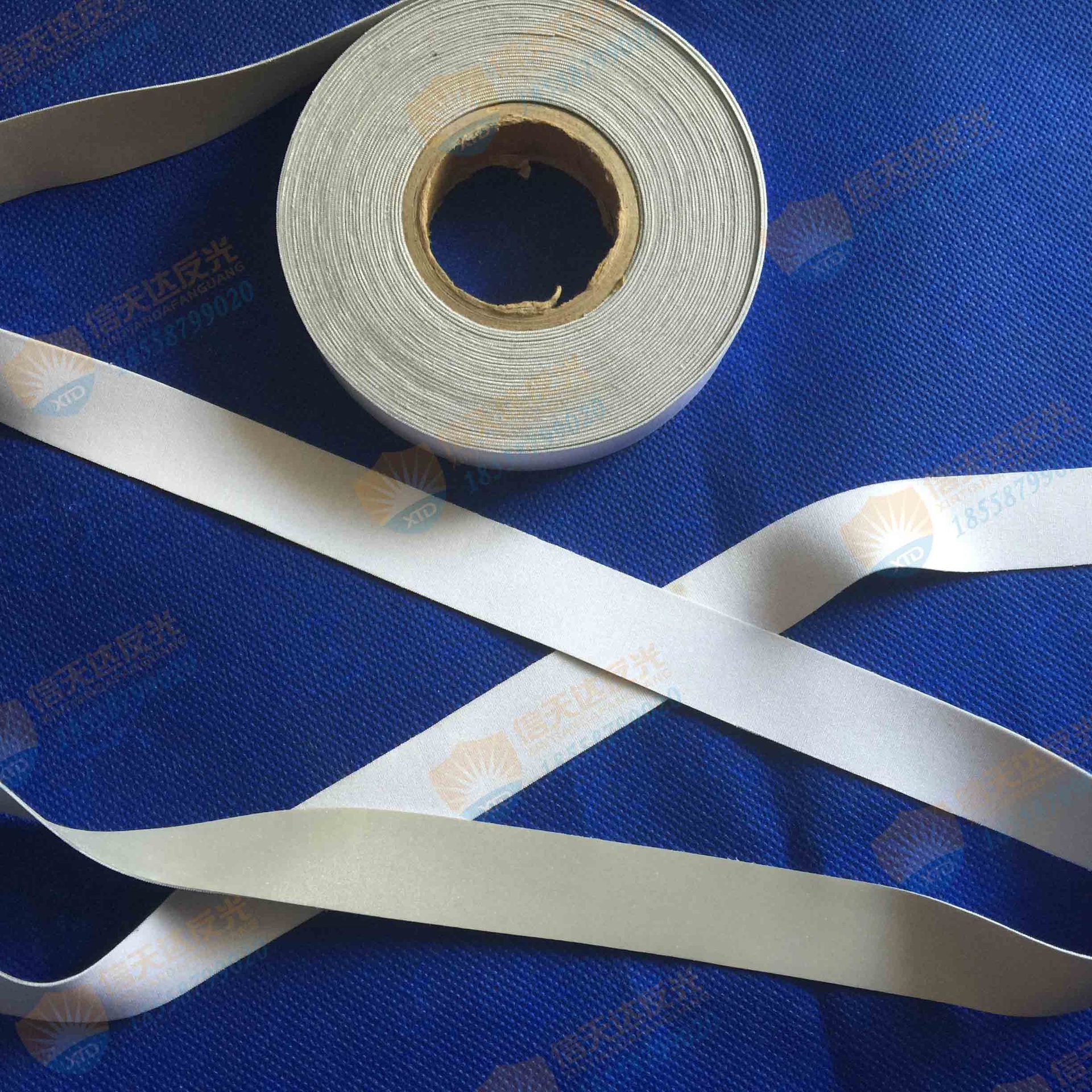 高亮单面弹力反光布 亮银双面弹力反光条 高弹性反光材料