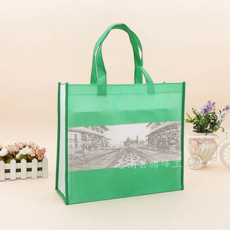手提无纺布袋购物袋意境画印刷 手提礼品袋厂家批发来样定制